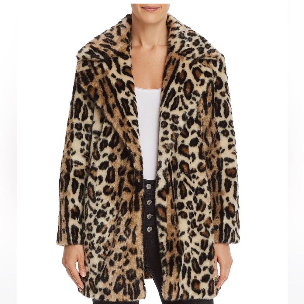 FRAME Faux Leopard Printed Coat (sz s)